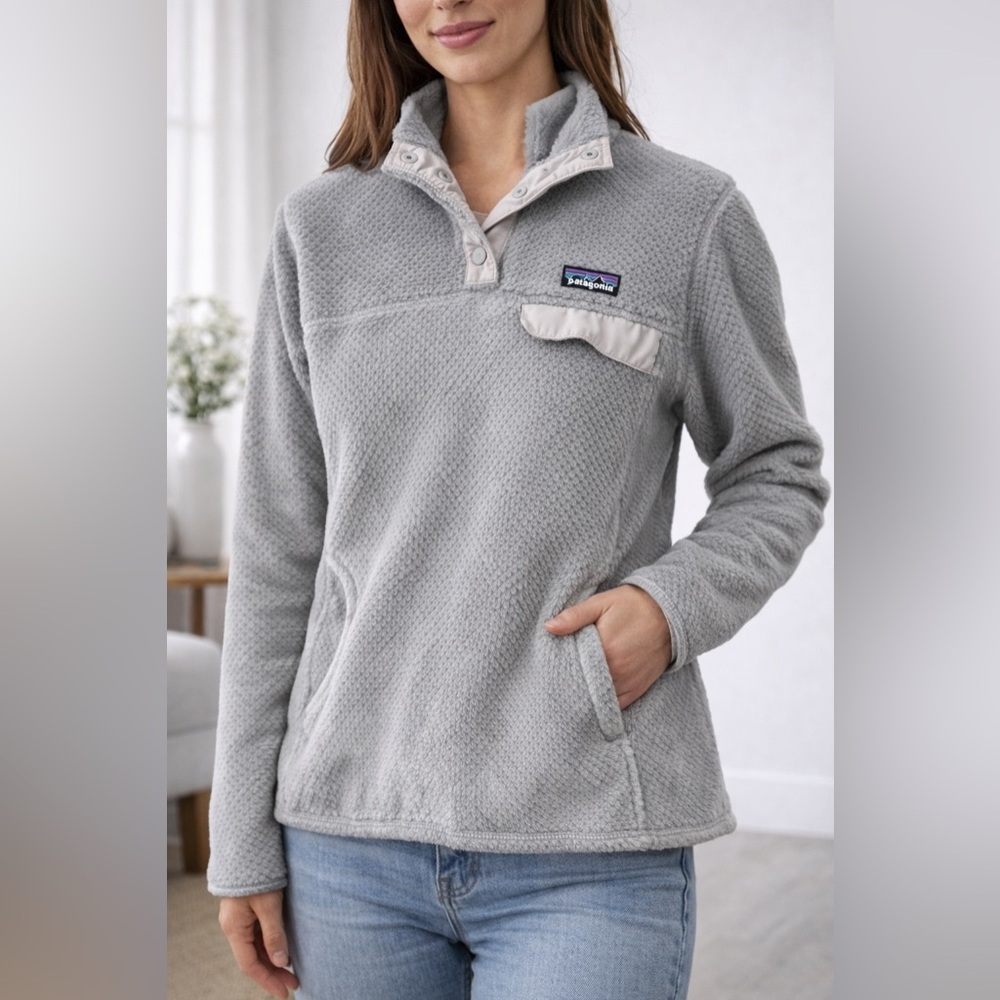 Patagonia Women's Re-Tool Snap-T Fleece Pullover Grey Size M